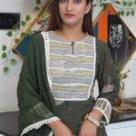 georgette kurta set by vastraa