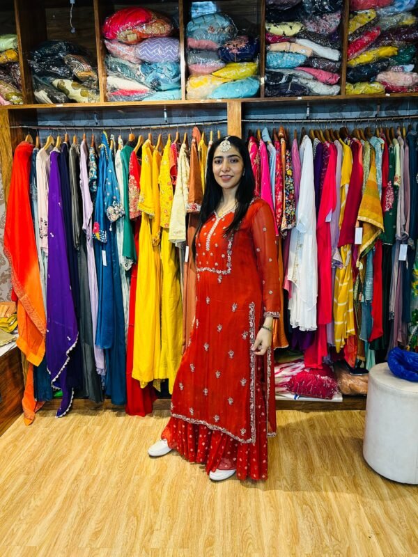 Rust Sharara Set