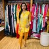 Yellow Tie Dye Designer Cord Set (Fabric: Cotton)