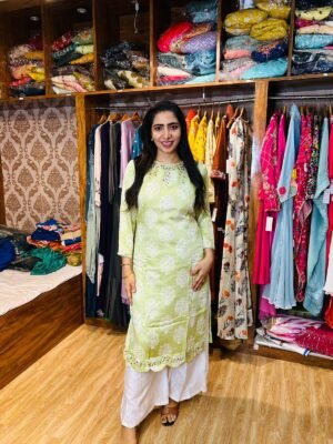 Pesta Green Pure Modal Kurta Set (Fabric: Pure Modal Silk)