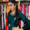 Bottle Green 3pc Set (Fabric:- Bichitra Silk)