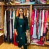 Bottle Green 3pc Set (Fabric:- Bichitra Silk)