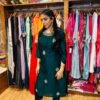 Bottle Green 3pc Set (Fabric:- Bichitra Silk)